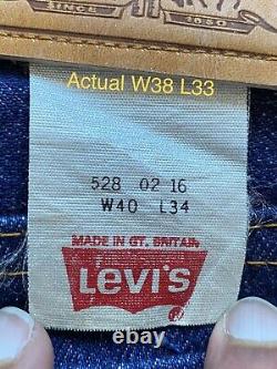 1984 Rare Vtg Levi's 528 Made In UK Deadstock W38 L33 No Big E Selvedge 501 LVC