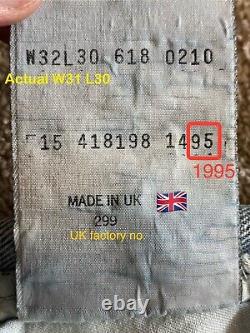 1995 Rare Vtg Levi's 618 Made In UK W31 L30 501 505 550 555 NO SELVEDGE USA LVC