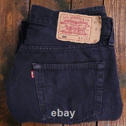 LEVI'S 501xx Jeans W32xL32 Charcoal Black 90's Vintage 1997 Made in UK 2385
