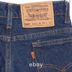 LEVI'S 505 Orange Tab W28 L32 Used Vintage (Cod. J1114) Denim Jeans Made USA
