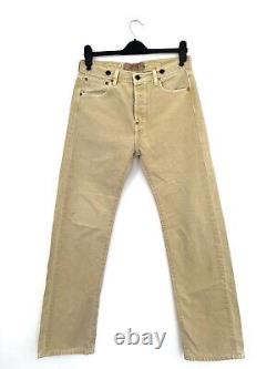 Levi's 201 Jeans Men's W28 L32 Beige Wide Legged Trousers Vintage Straight