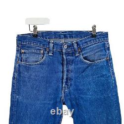 Levi's 501 Vintage Jeans Rare Unique Blank Tab Blue 1990s Mens Size 32W 30L