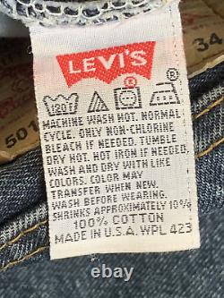 Levi's 501xx jeans Men's W36 L31 Blue Fade Distressed Vintage 1993 Made in USA