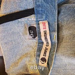 Levi's Engineered Twisted rare Vintage Cinch Back Jeans Blue 36 x 34 Baggy Twist