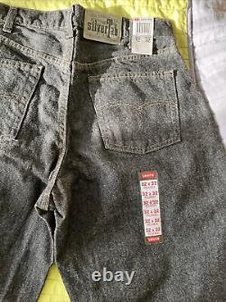 Levi's Silver Tab Deadstock Withtags Vintage 32/32 Made In USA Relaxed Fit Black