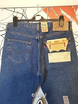 Levis 501 Jeans 34W 32L Blue Regular Fit Straight Style Vintage 1993 BNWT