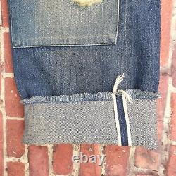 Levis Vintage Clothing LVC 1915 501 Blue Selvedge Cinch Brace Jeans Made USA W28