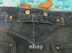Levis Vintage LVC 1915 501 White Oak Blue Selvedge Jeans Cinch Back Buttons W 28