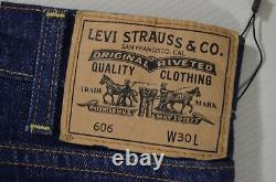 Mens LEVIS 606 LVC slim JEANS 1969 size W30 L32 stretch Big E vintage skinny