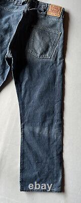 Mens Levis 541 04 Back Cinch Blue Denim Waist 32 Cotton Rare Made In UK Vintage