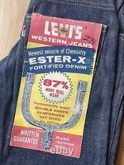 NOS 1950's Big E Vintage Levis Boys Jeans