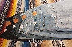 Random Vintage Levi's Double Denim Jeans Upcycled Recycled Mixed Colours Unisex