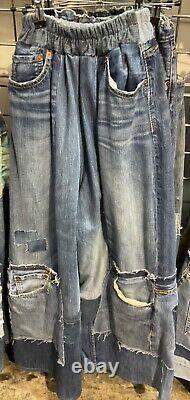 Random Vintage Upcycled Levi's Patchwork Baggy Jeans Recycled Mixed Colours