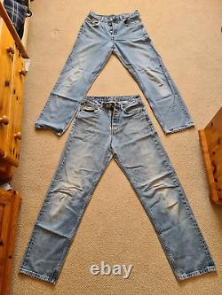 Two Pairs of Men's Vintage Levi Jeans 518. 32 Waist 32 Leg