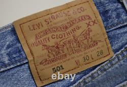 USA vintage LEVIS womens 501 JEANS (tagW30) W29 L28 size 10-12 high waist ladies