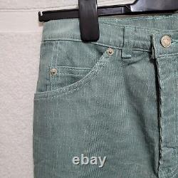VINTAGE Levi's 60s 70s White Tag Corduroy Jeans Womens Size 28 X 35 Green FLAW