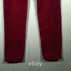 VINTAGE Levis 685 Corduroy Jeans Womens W27 L35 Burgundy Red Rare White Tab VTG