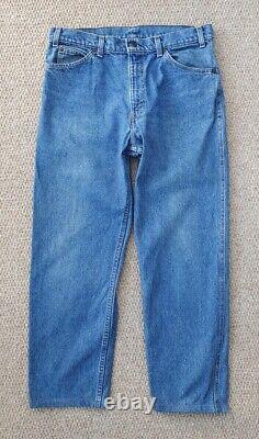 Vintage 1970's Levi's 511 Orange Tab Standard Slim Fit W34 L28 Blue Denim Jeans