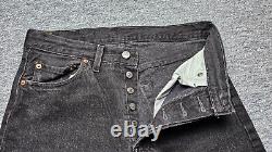 Vintage 1980s Levi's 501 Jeans 31x32 Straight Leg Relaxed Button Fly Made in UK