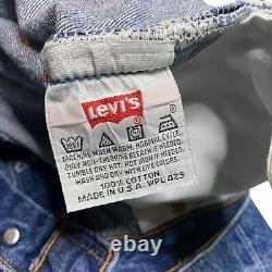 Vintage 1996 Levi's Strauss 501 Blue Denim Jeans Red Batwing Label W36 L32 90s
