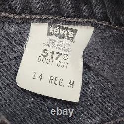 Vintage 1997 LEVIS 517 Bootcut Jeans Womens 14 32x31 Faded Black Made In USA