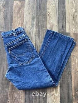 Vintage 70's Levi's 646-0217 Flare Bottom Jeans-Orange Tab-Talon 42 size W28 L27