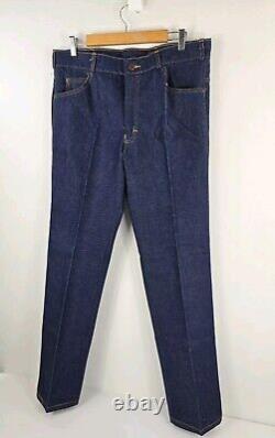 Vintage 70's Shire Super Life Raw Denim Jeans 34W Made In England Deadstock NOS