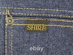 Vintage 70's Shire Super Life Raw Denim Jeans 34W Made In England Deadstock NOS