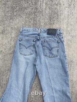 Vintage 90s Levi's Silver Tab Light Wash Blue Bell Bottom Jeans Size 3 Women's
