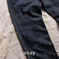Vintage Faded and Patched Repaired Black Levi's 501 Denim Jeans Size 38x30