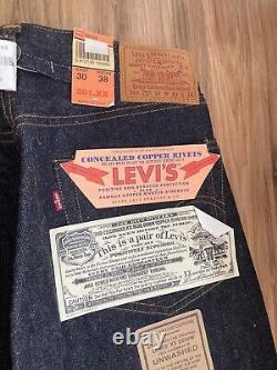Vintage LEVIS 201 XX / 501 W30 L38 Selvedge 1937 90s LVC 555 Big E Deadstock