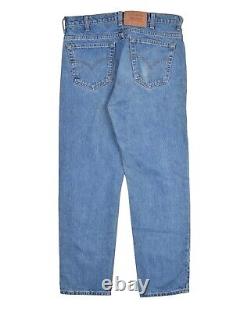 Vintage LEVIS 505 Jeans Navy Denim Cotton Men's Straight Leg Pants Size 36x30