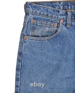 Vintage LEVIS 505 Jeans Navy Denim Cotton Men's Straight Leg Pants Size 36x30