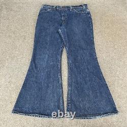 Vintage LEVIS 684 Jeans Mens Blue W35 L30 Orange Tab 80s Flares Bell Bottoms