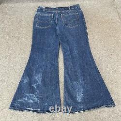 Vintage LEVIS 684 Jeans Mens Blue W35 L30 Orange Tab 80s Flares Bell Bottoms