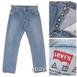 Vintage LEVI`S 501 Blue Denim Pants Jeans Size W 32 L 34