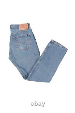 Vintage LEVI`S 501 Blue Denim Pants Jeans Size W 34 L 32