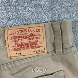 Vintage LEVI'S 753 Jeans Mens (32 Inch Waist) (30 Inch Leg) Regular Fit Beige