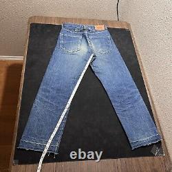 Vintage Levi 701 Jeans 29x29 Selvedge Buckle Back Big E Redline Japan 90s LVC