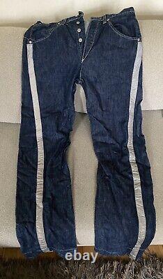 Vintage Levi Engineered Twisted Jeans Blue Denim size 30x32 Customised Stripe