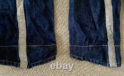 Vintage Levi Engineered Twisted Jeans Blue Denim size 30x32 Customised Stripe