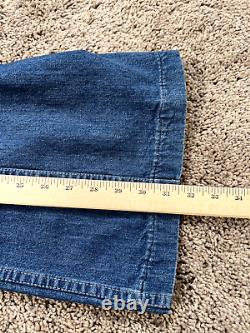 Vintage Levi Jeans Womens 28 in Waist Blue Denim Pants 70s Flare 42 Talon Zip