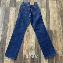 Vintage Levi's 501 (26501-0118) Blue Jeans Raw Denim 80s USA Made W24 L28