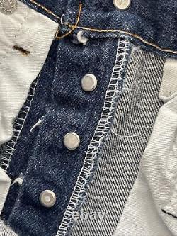 Vintage Levi's 501 (26501-0118) Blue Jeans Raw Denim 80s USA Made W24 L28