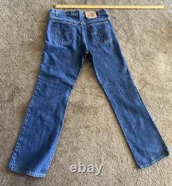 Vintage Levi's 517 orange tab flare denim blue jeans 33x34 made in USA