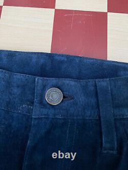 Vintage Levi's Blue 507 100% Leather Bootcut Flare Low Rise Trousers W31 L30