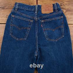 Vintage Levis 17501 Jeans 25 x 30 USA Made 80s Stonewash Tapered Blue Womens