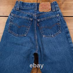 Vintage Levis 26501 Jeans 23 x 32 USA Made 80s Stonewash Straight Blue Womens