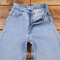 Vintage Levis 31450 Jeans 23 x 27 90s Stonewash Tapered Blue Womens Orange Tab