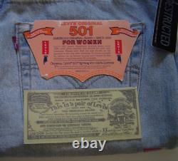 Vintage Levis 501 Button Fly Jeans Women's 32x30 90's Destructed NWT NOS USA